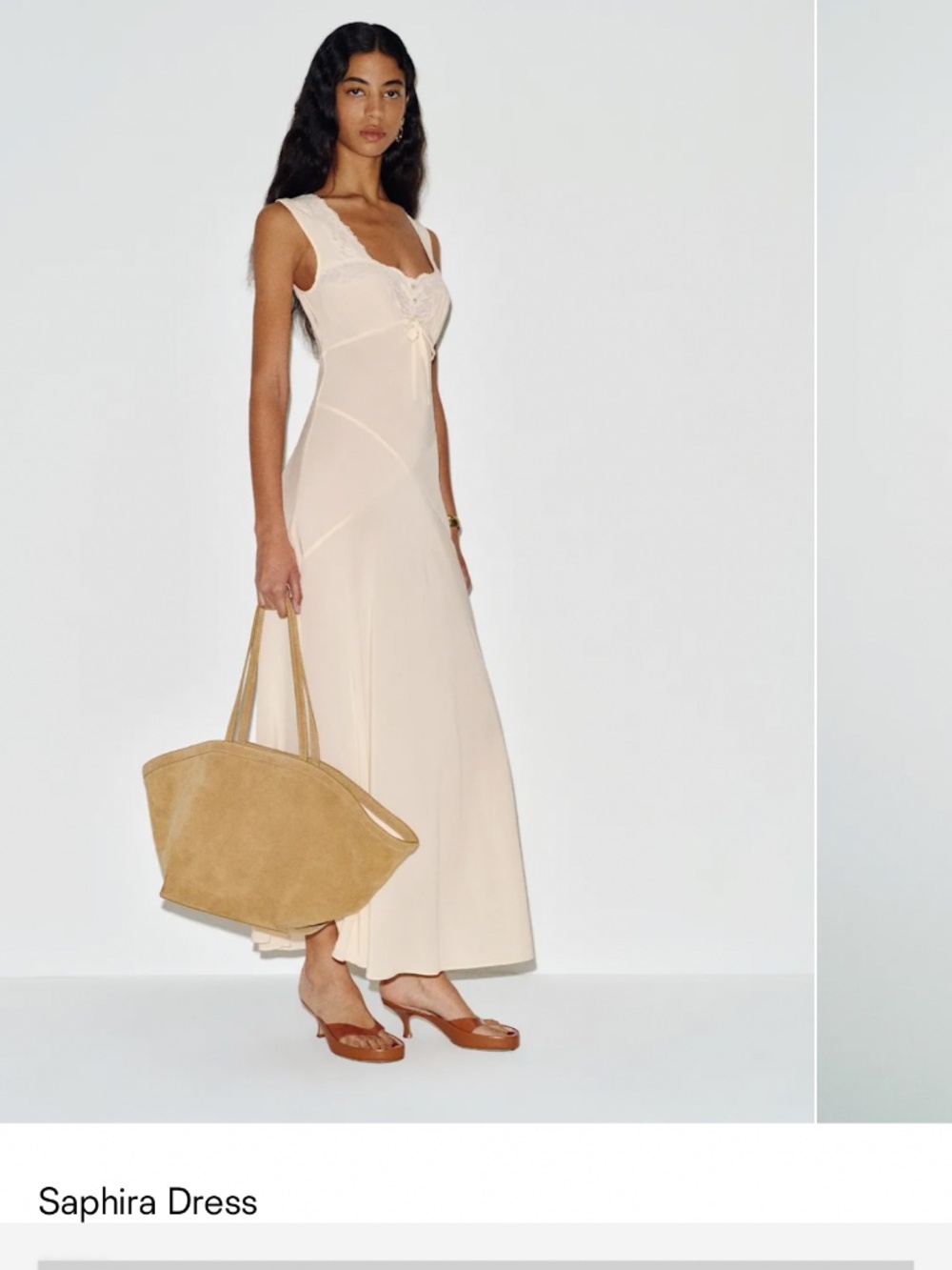 Reformation Saphira Dress Ivory - Size XS